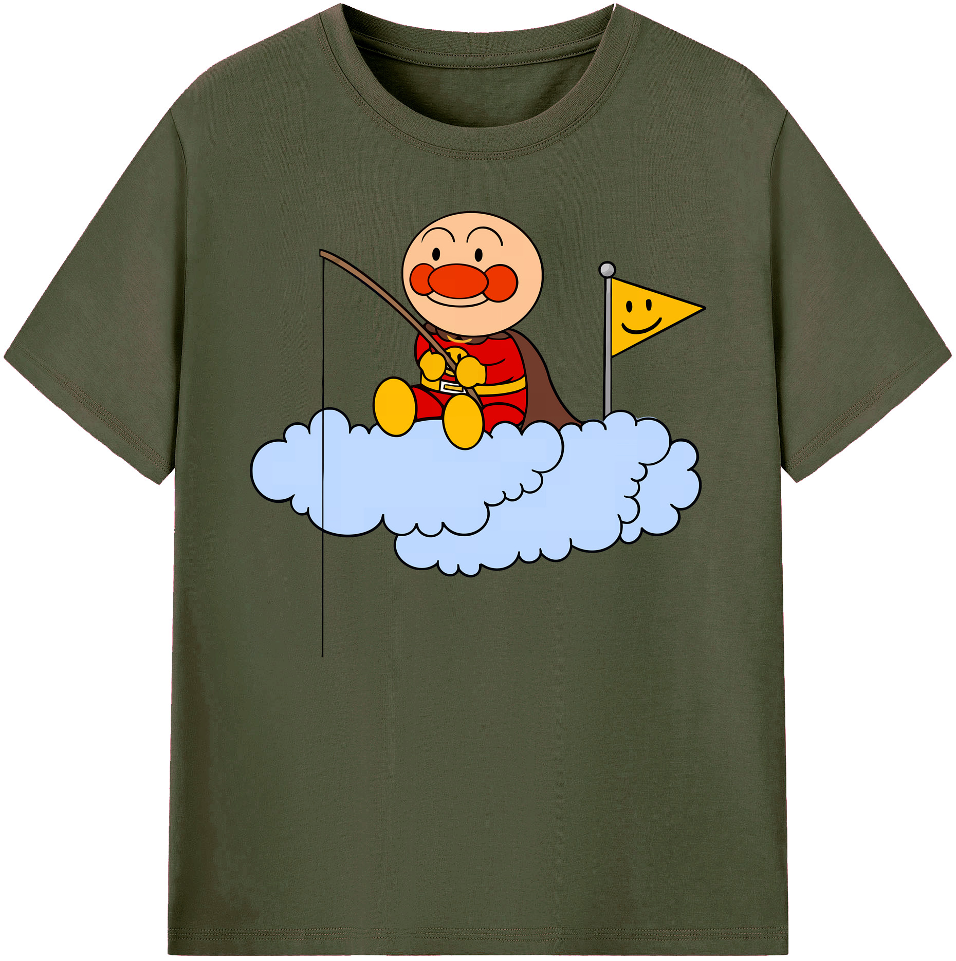 （画像用） アンパンマン Anpanman 綿100％ メンズ半袖Tシャツ｜肌触りやわらか＆通気性